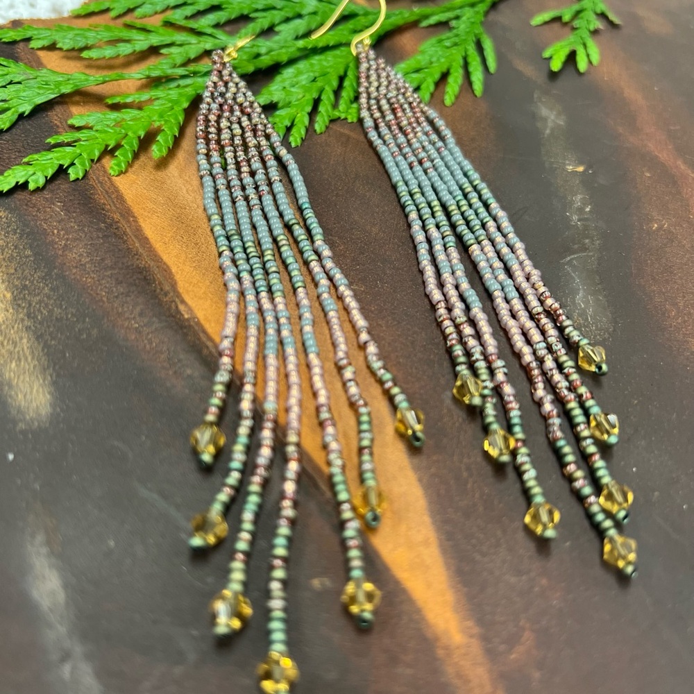 Bohemian Multicolor Beaded Earrings